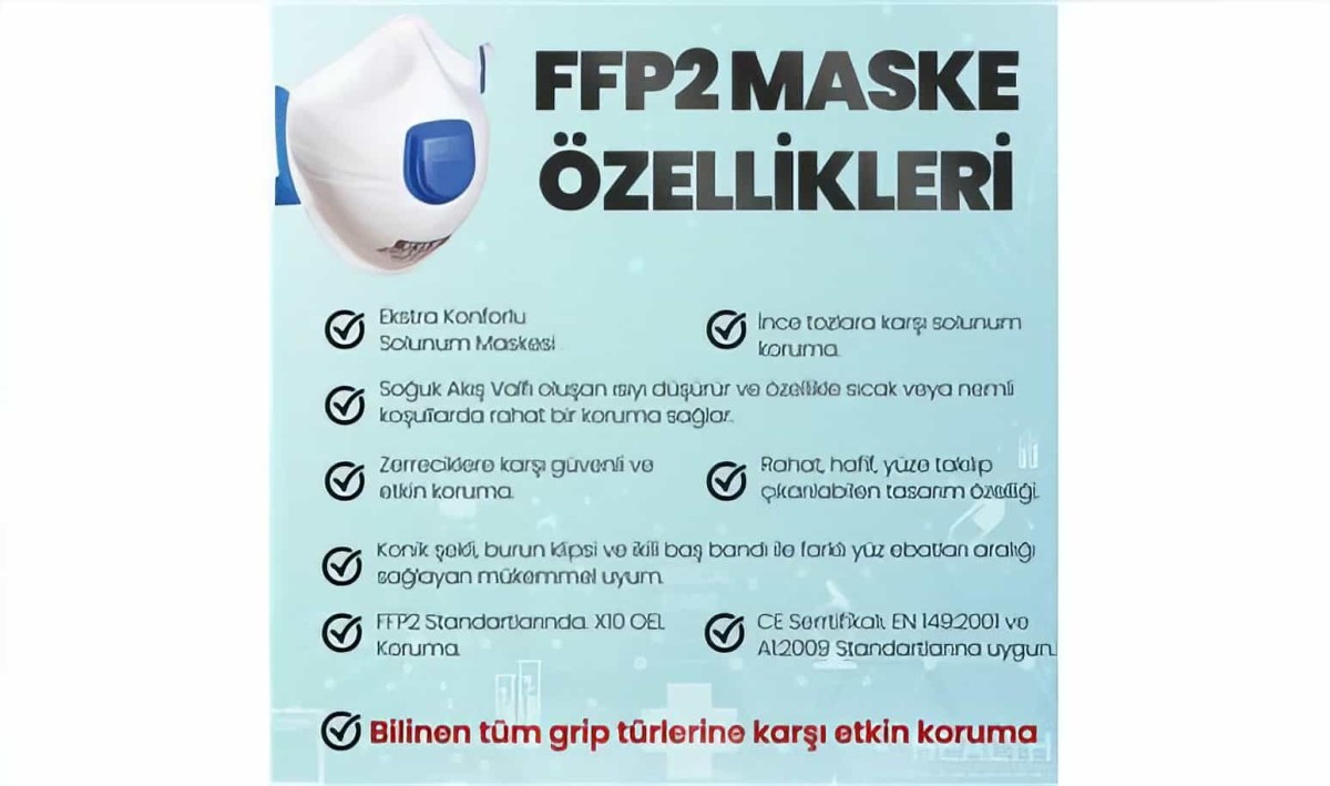 3m C112 Ffp2 Filtreli Profosyonel Solunum Maskesi