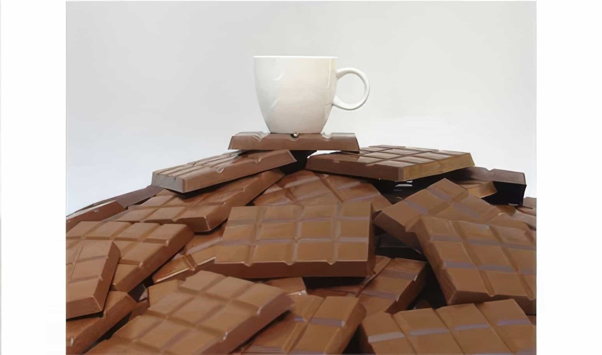 4 Adet Set Kare Çikolata Şeklinde Bardak Altlığı