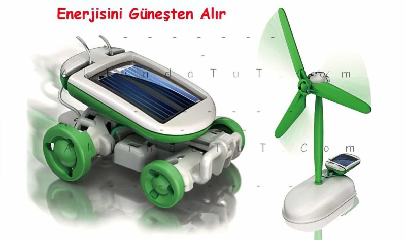  - 6 Farklı Modele Dönüşen Güneş Enerjili Robot ( 6 İn 1 Robot Kits )