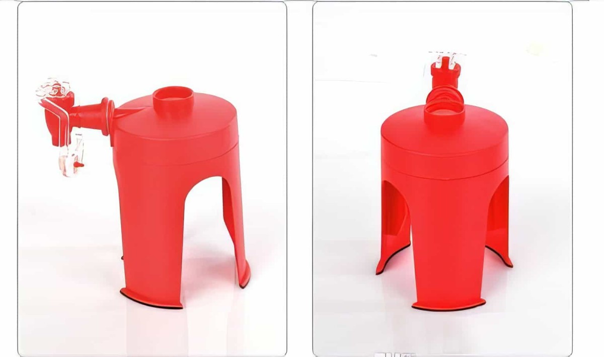 Ayaklı Pet Şişe İçecek Sebili - Mini Coke Dispenser