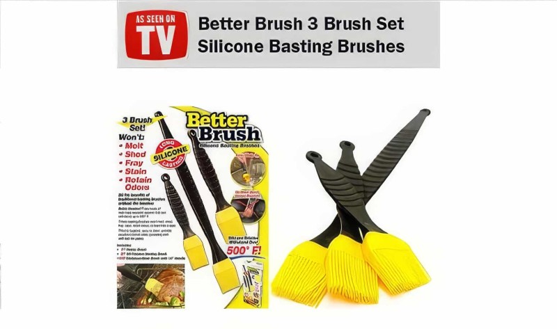  - Better Brush Isıya Dayanıklı 3lü Silikon Fırça Seti (sos-yağ)