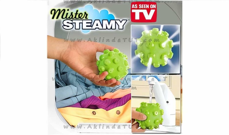 Buharlı Çamaşır Kurutma Topları Mister Steamy Buhar Topu 2 'li - Thumbnail