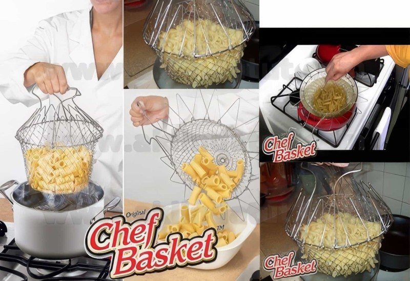 Chef Basket Çok Fonksiyonlu Pratik Süzgeç - Thumbnail