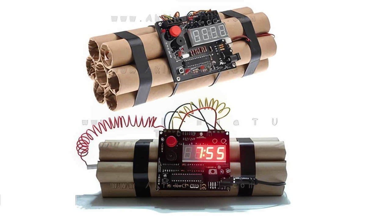 Dinamit Çalar Saat - Defuse A Bomb Alarm Clock - Orjinal