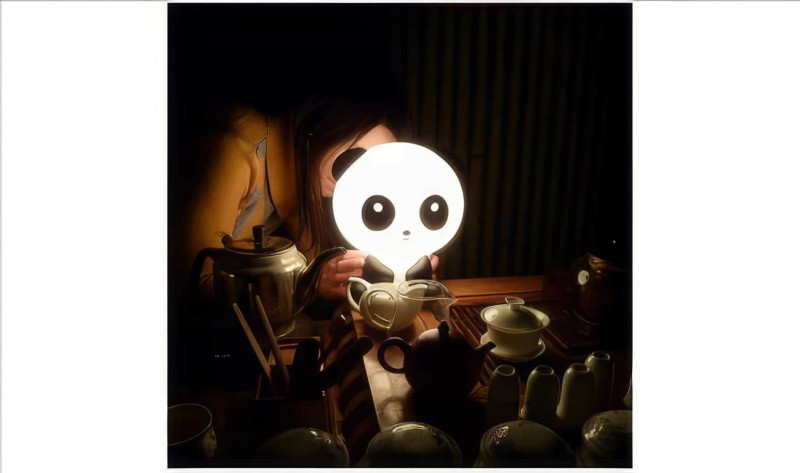 Dokunmatik Dekoratif Panda Gece Lambası - Thumbnail