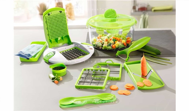  - Genius Salat Chef Smart Çok Amaçlı Mekanik Mutfak Şefi Doğrayıcı Ve Dilimleyici