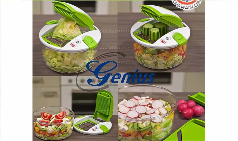 Genius Salat Chef Smart Çok Amaçlı Mekanik Mutfak Şefi Doğrayıcı Ve Dilimleyici - Thumbnail