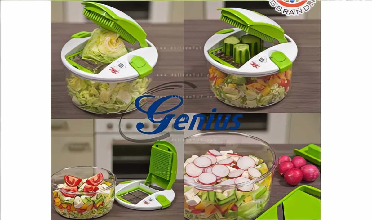Genius Salat Chef Smart Çok Amaçlı Mekanik Mutfak Şefi Doğrayıcı Ve Dilimleyici