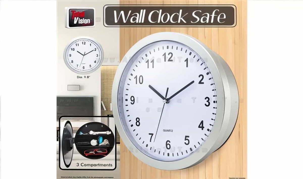 Gizli Kasalı Duvar Saati - Kasa Saat - Clock Safe