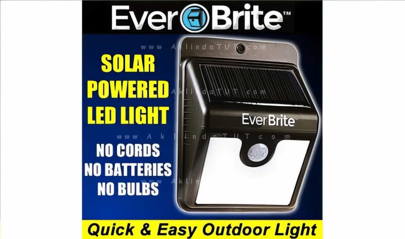 Güneş Enerjili Ve Hareket Sensörlü Led Lamba Ever Brite (güneş Panelli) - Thumbnail