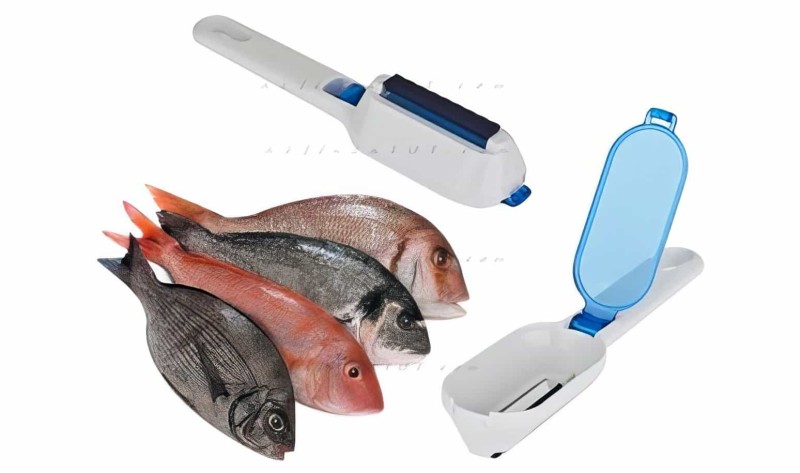 Hazneli Sıçratmayan Balık Pulu Temizleme Aleti - Thumbnail