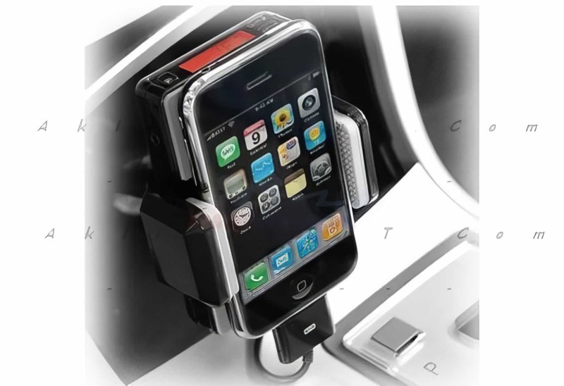 İphone Fm Transmitter + Araç İçi Tutucu + Şarj Cihazı - Thumbnail
