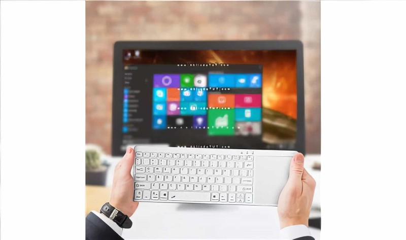 Kablosuz Klavye Ve Touchpad - Wireless Touchpad Keyboard Rl020 - Thumbnail
