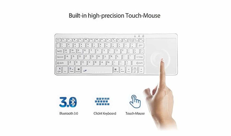 Kablosuz Klavye Ve Touchpad - Wireless Touchpad Keyboard Rl020 - Thumbnail