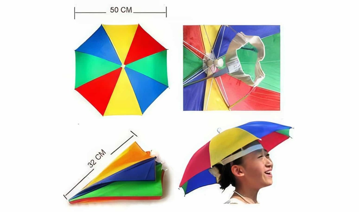 Kafa Şemsiyesi - Kafaya Takılan Şapka Şemsiye
