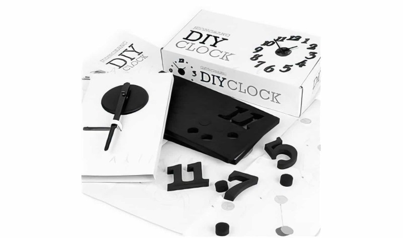 Kendin Yap Duvar Saati - Dıy Clock (duvara Yapışan Saat) - Thumbnail
