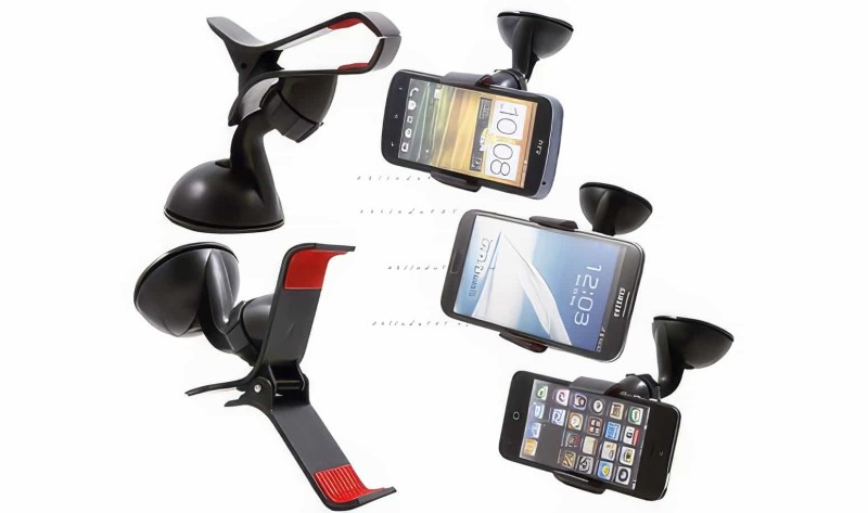 Kıskaçlı Vantuzlu Araç İçi Telefon Tutucu Car Universal Holder - Thumbnail