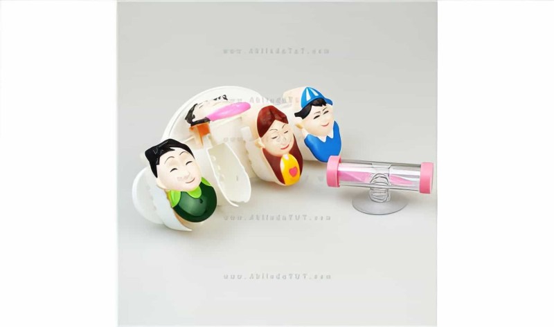 Kum Saatli Aile Diş Fırçası Askılığı - Thumbnail