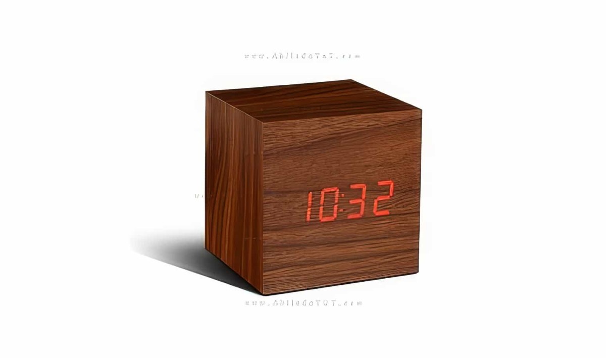 Küp Led Saat - Cube Alarm Led Clock
