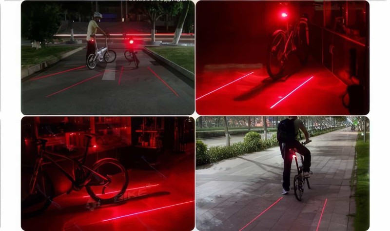 Lazer Güvenlik Şeritli Bisiklet Stop Lambası - Thumbnail