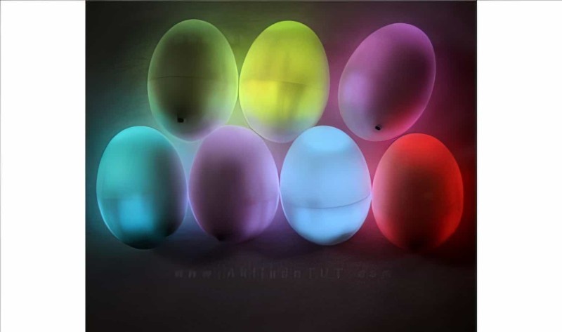 Led Işıklı Renk Değiştiren Yumurta Gece Lambası Luminous Egg - Thumbnail