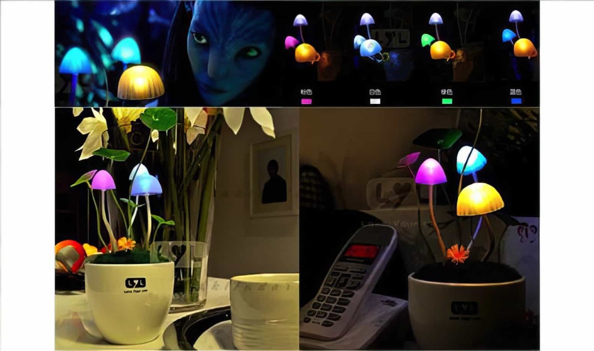 Ledli Avatar Mantar Çiçeği Gece Lambası