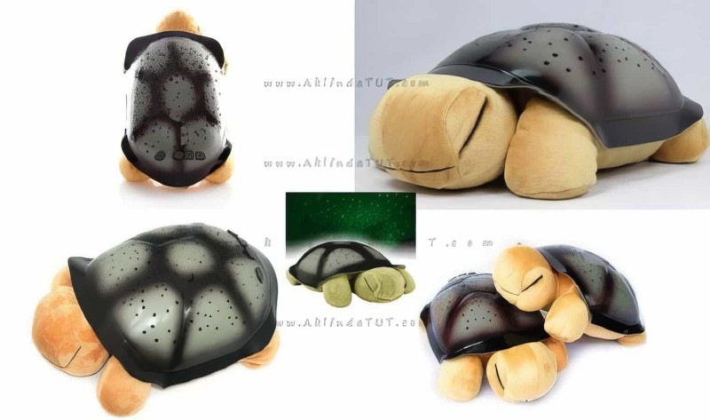 Müzikli Sevimli Işıklı Kaplumbağa Kaplumbağa Gece Lambası - Thumbnail