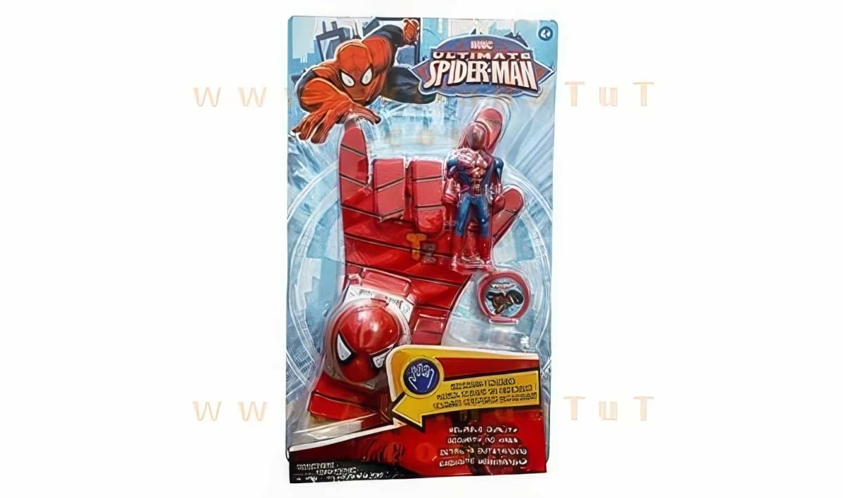 Örümcek Adam Spiderman Disk Atan Aksiyon Eldiven + 4 Adet Disk