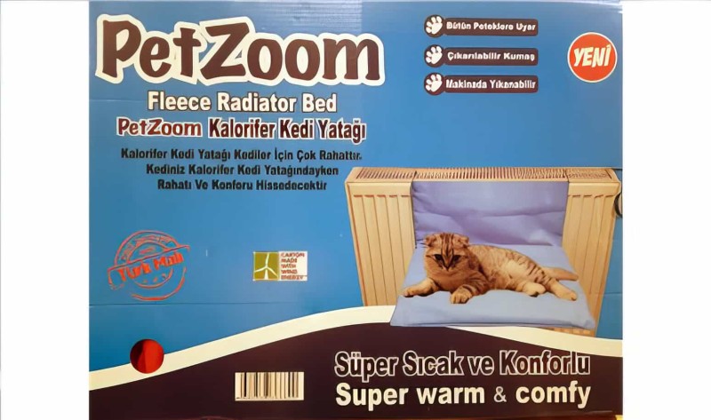 Petzoom Kedi Radyatör (petek) Kalorifer Yatağı - Fleece Radiator Bed - Thumbnail