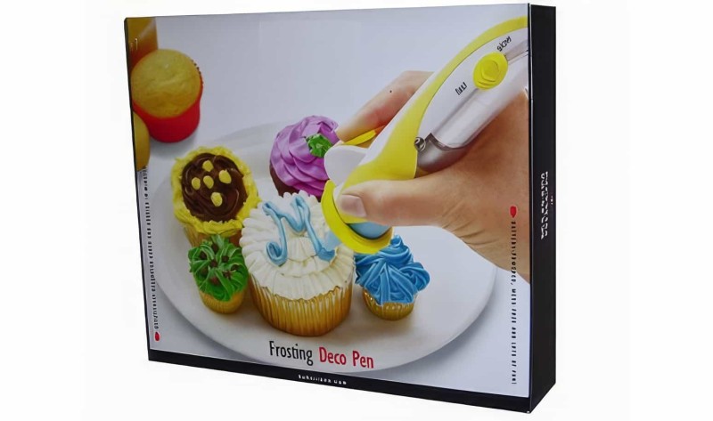  - Pilli Otomatik Pasta, Cupcake Süsleme Kalemi Seti Frosting Deco Pen