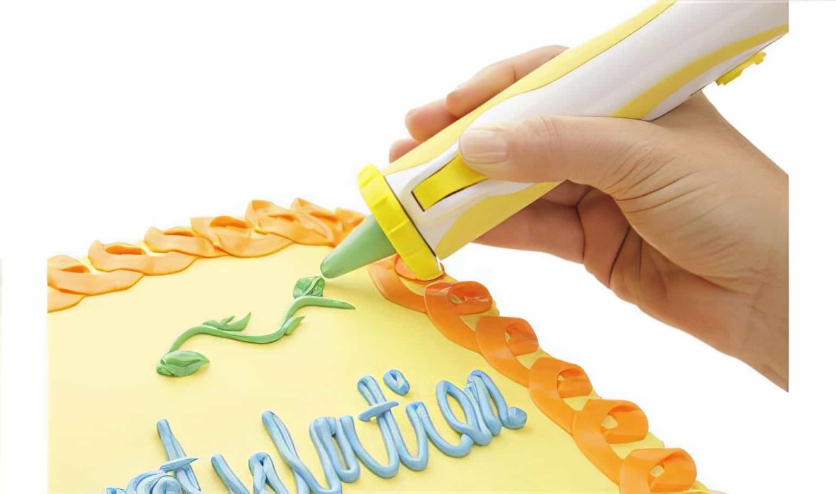 Pilli Otomatik Pasta, Cupcake Süsleme Kalemi Seti Frosting Deco Pen