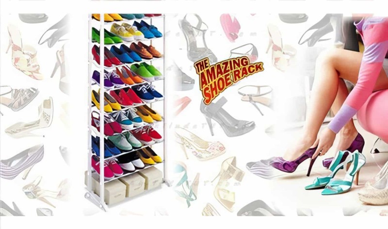 Pratik Kurulumlu Portatif 10 Katlı Ayakkabılık Amazing Shoe Rack - Thumbnail