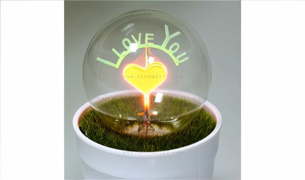 Romantik Aşk Saksı Gece Lambası Kalp- I Love You Lamp