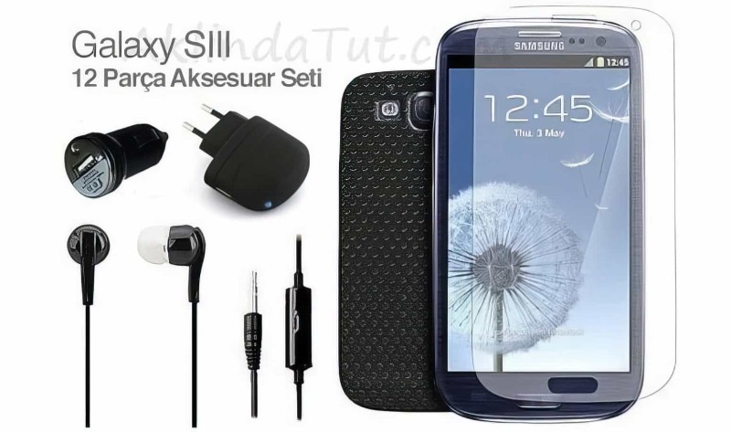 Samsung Galaxy S3 12'li Aksesuar Seti - Thumbnail