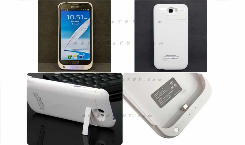 Samsung N7100 Galaxy Note 2 Uyumlu Bataryalı Kılıf - Thumbnail