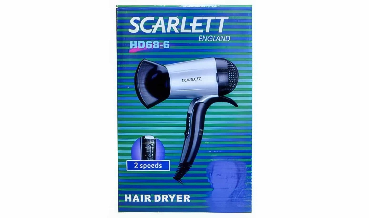 Scarlett England Hd68-6 1600 Watt Katlanabilir Seyahat Tipi Saç Kurutma Fön Makinası