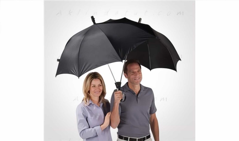Sevgililer İçin Tasarım Harikası Şemsiye - Çift Kişilik Aşk Şemsiyesi - Dualbrella - Thumbnail