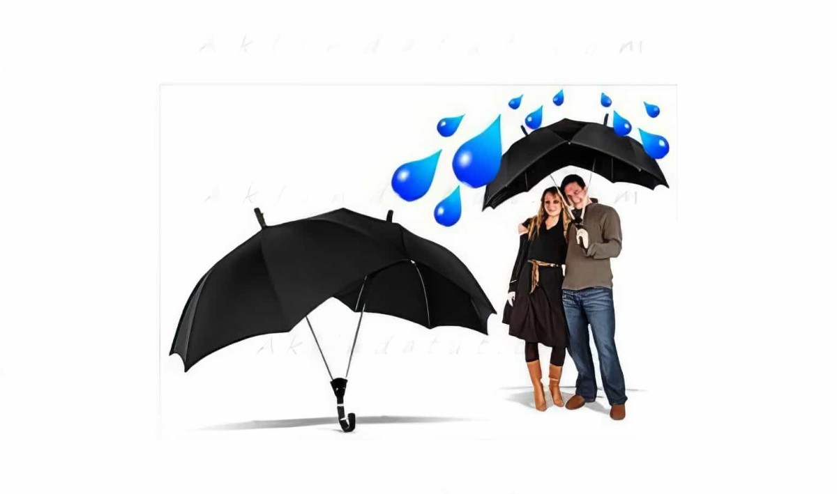 Sevgililer İçin Tasarım Harikası Şemsiye - Çift Kişilik Aşk Şemsiyesi - Dualbrella