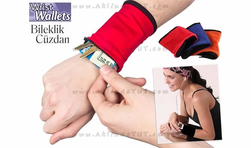 Spor Bileklik Cüzdan - Wrist Wallet - Thumbnail