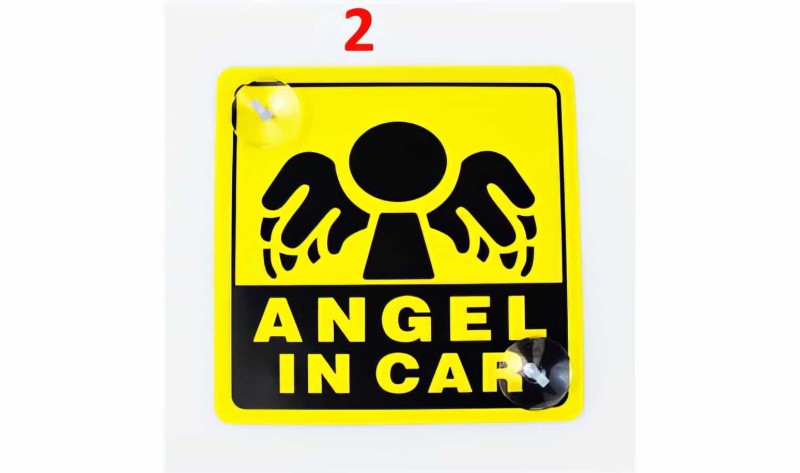 Vantuzlu Araç Cam Uyarı Stickerları - Thumbnail