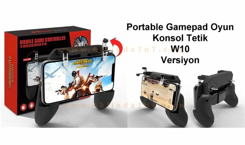 W10 Pubg Gamepad Joystick Mekanik Mobil Oyun Konsolu Ateşleyici Tetik - Thumbnail