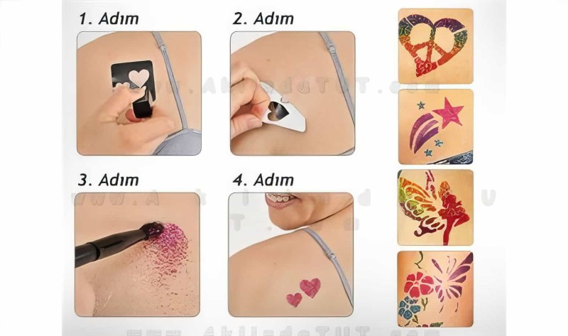 Yaldızlı Işıltılı Dövmeler Shimmer Glitter Tattoos - Thumbnail